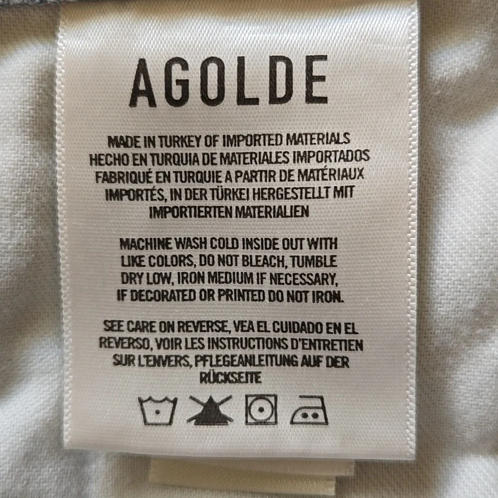Agolde Light Blue Denim Jean Shorts